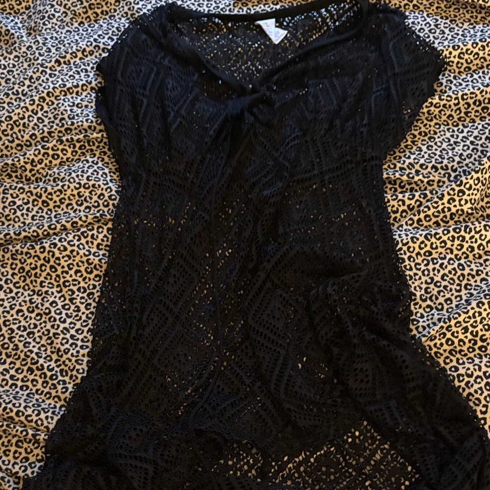 Black Crochet Cover-Up